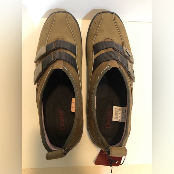 Dexter Slip on Comfort shoes size 6.5 women, velcro straps, brown, nwt, with box - Picture 2 of 12